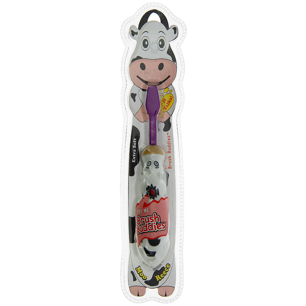 Brush Buddies Talkin Moo Reece (Cow)Toothbrush -Purple