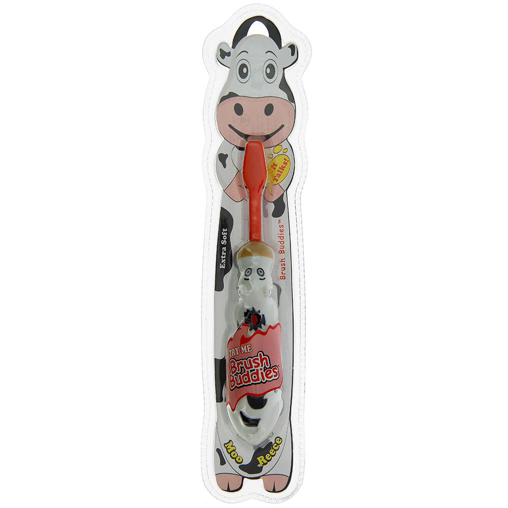 Brush Buddies Talkin Moo Reece (Cow)Toothbrush -Orange