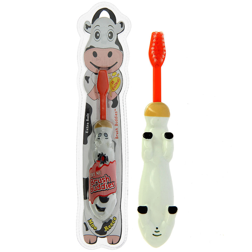 Brush Buddies Talkin Moo Reece (Cow)Toothbrush -Orange