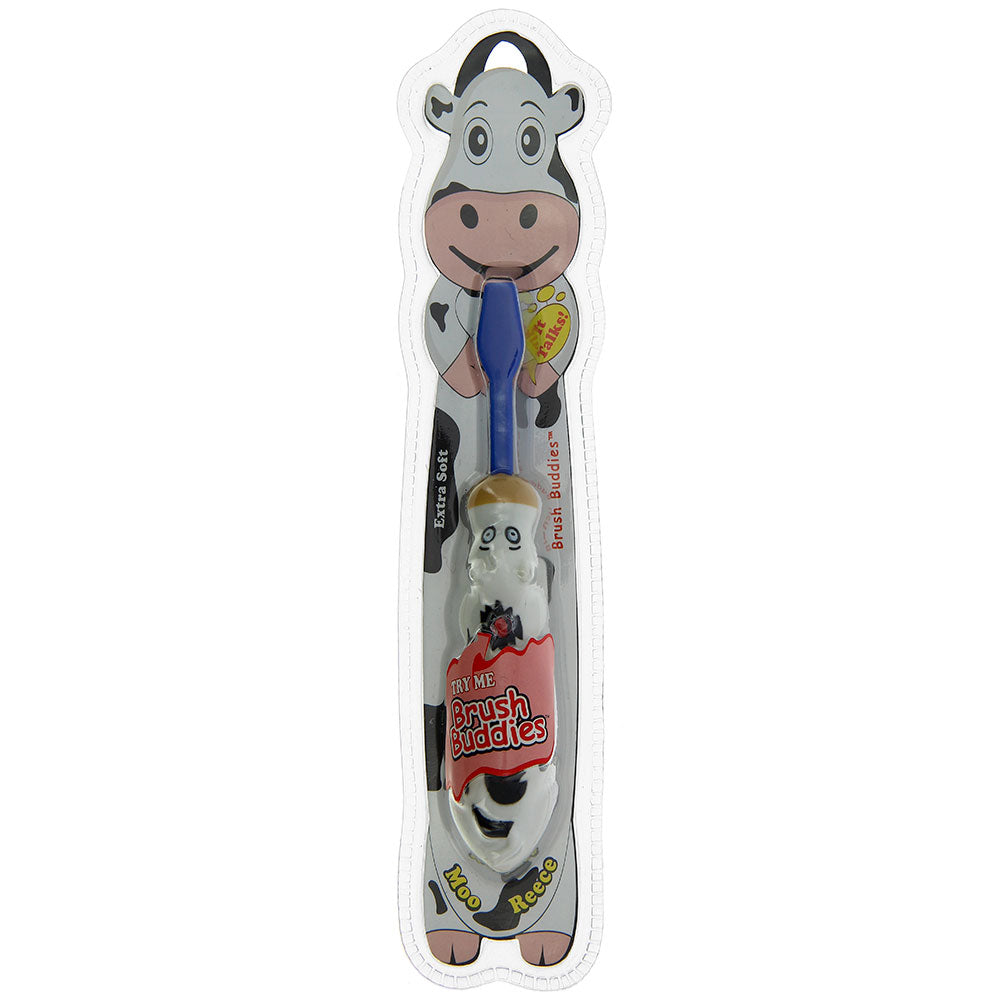 Brush Buddies Talkin Moo Reece (Cow)Toothbrush -Blue