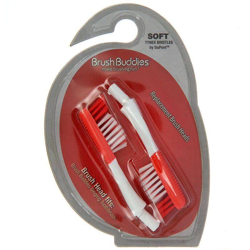 One Direction Replacement Brush Head These brush heads can be easily replaceable  It works with all the 2 songs Brush buddies singing Toothbrush. Soft DupontTM bristles and an ergonomic design help clean plaque in hard to reach places. 