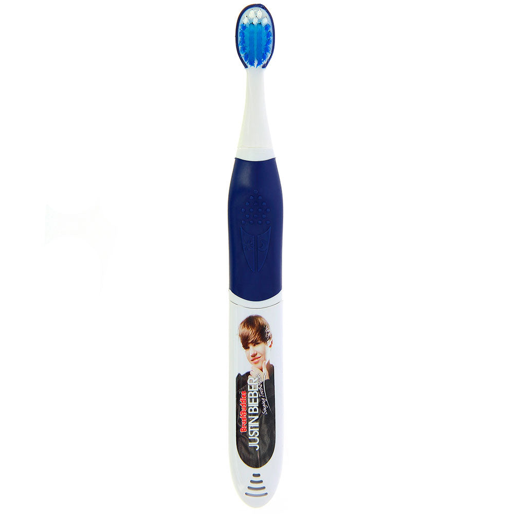 Justin Bieber Singing Junior Toothbrush Brush Buddies Justin Bieber Singing Toothbrush features the hits "Baby" and "U Smile" by Justin Bieber. Join the brushing revolution by getting your Justin Bieber singing toothbrush today.  Exclusively Available at Reliance Gifts www.reliancegifts.co.uk