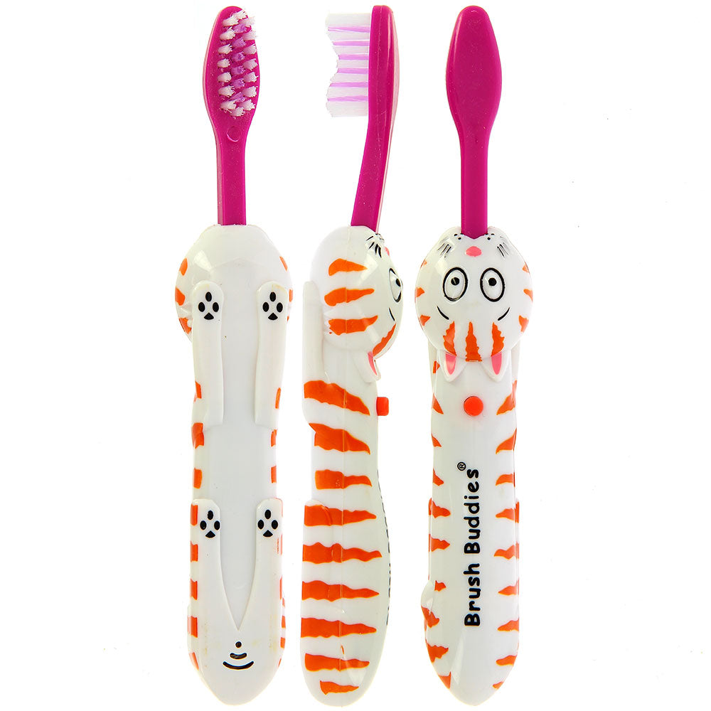 Brush Buddies Talkin Wanda Whiskers (Cat) Toothbrush - Pink