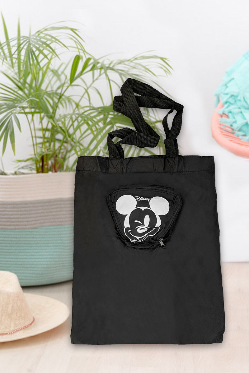 Disney Mickey Pocket Shopping Bag Black