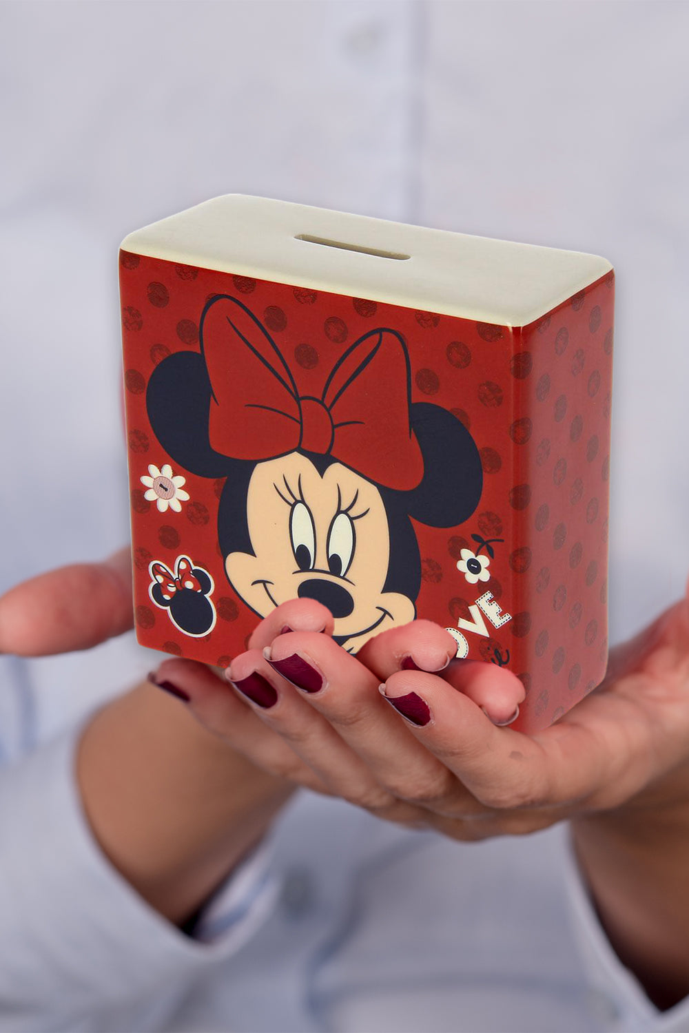 Disney I LOVE MINNIE Money bank With Gift Box.