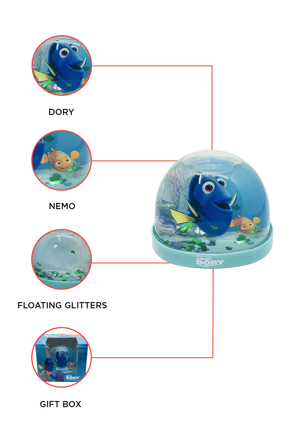 Disney Finding Dory Snow Globe in Gift Box