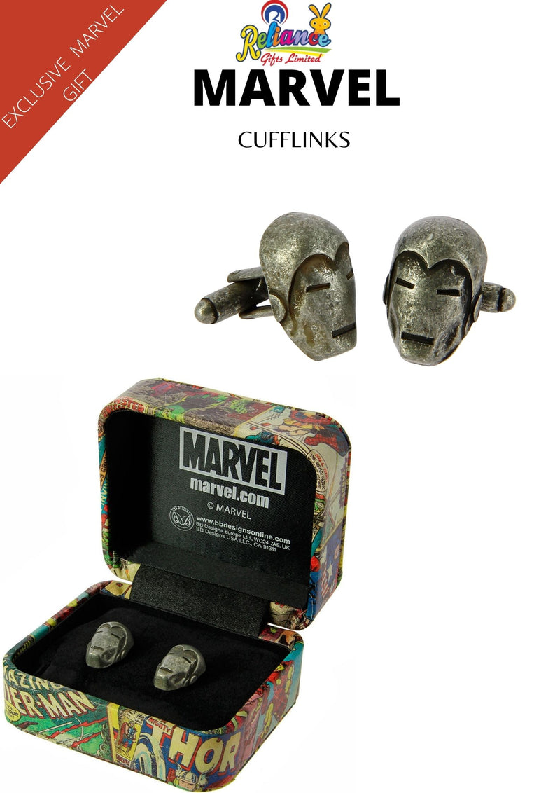 Marvel Comics Men’s Super Hero Iron Man 3D Cufflinks Unique and classic style Iron Man 3D cufflinks are memorable. These are made from fine quality metal with highly durable bullet back locking mechanism.Exclusively Available at Reliance Gifts www.reliancegifts.co.uk