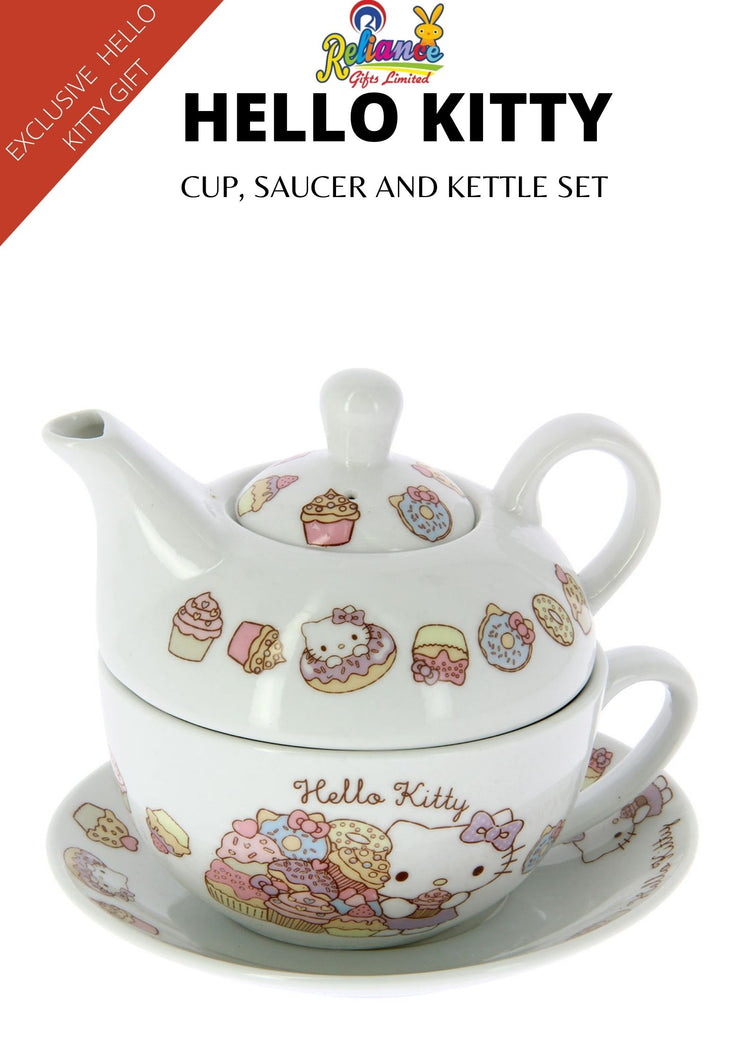 An amazing white tea set combo of tea pot, cup and saucer set with the pot fitting just fine on top of the cup and saucer. This easy to carry tea set is unique which fits into a small tea table.Exclusively Available at Reliance Gifts www.reliancegifts.co.uk