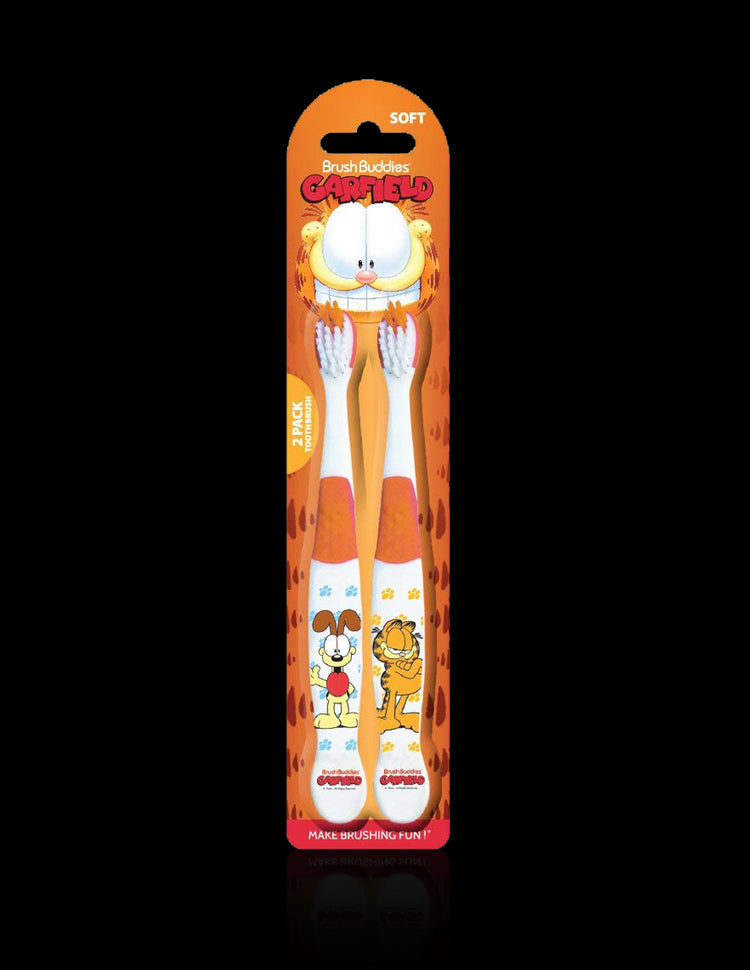 Garfield and Odie Toothbrush is designed with fun exclusive characters featuring Garfield and his friend Oddie .The brush head are rounded and can reach multiple positions, helping children to clean teeth more effectively .Exclusively Available at Reliance Gifts www.reliancegifts.co.uk