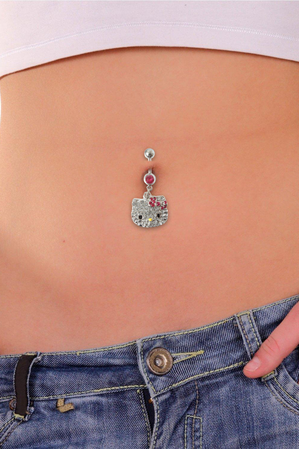 Hello Kitty Bling Belly Bar (Austrian Crystal)