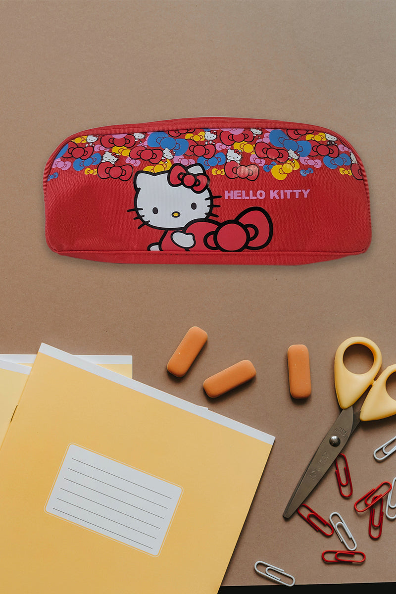 Hello Kitty Red Bow Print Pencil Case