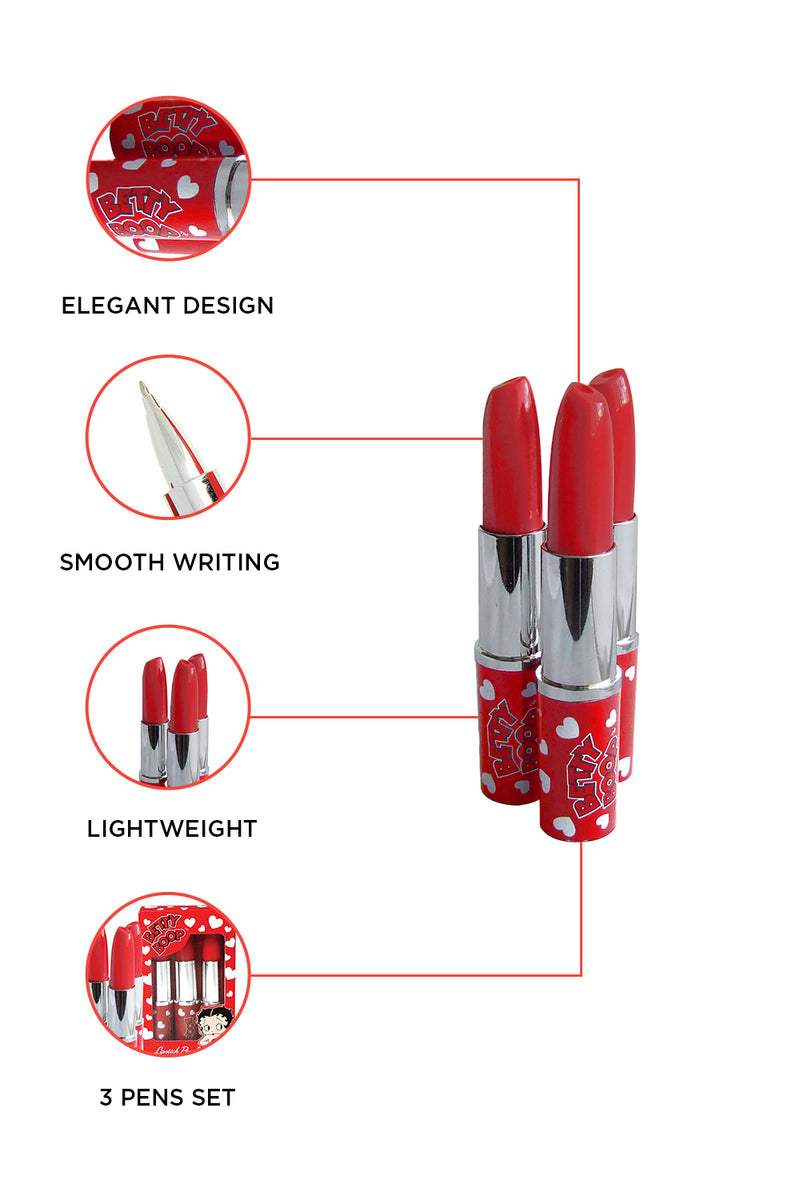 Betty Boop Red Heart Lipstick Pen