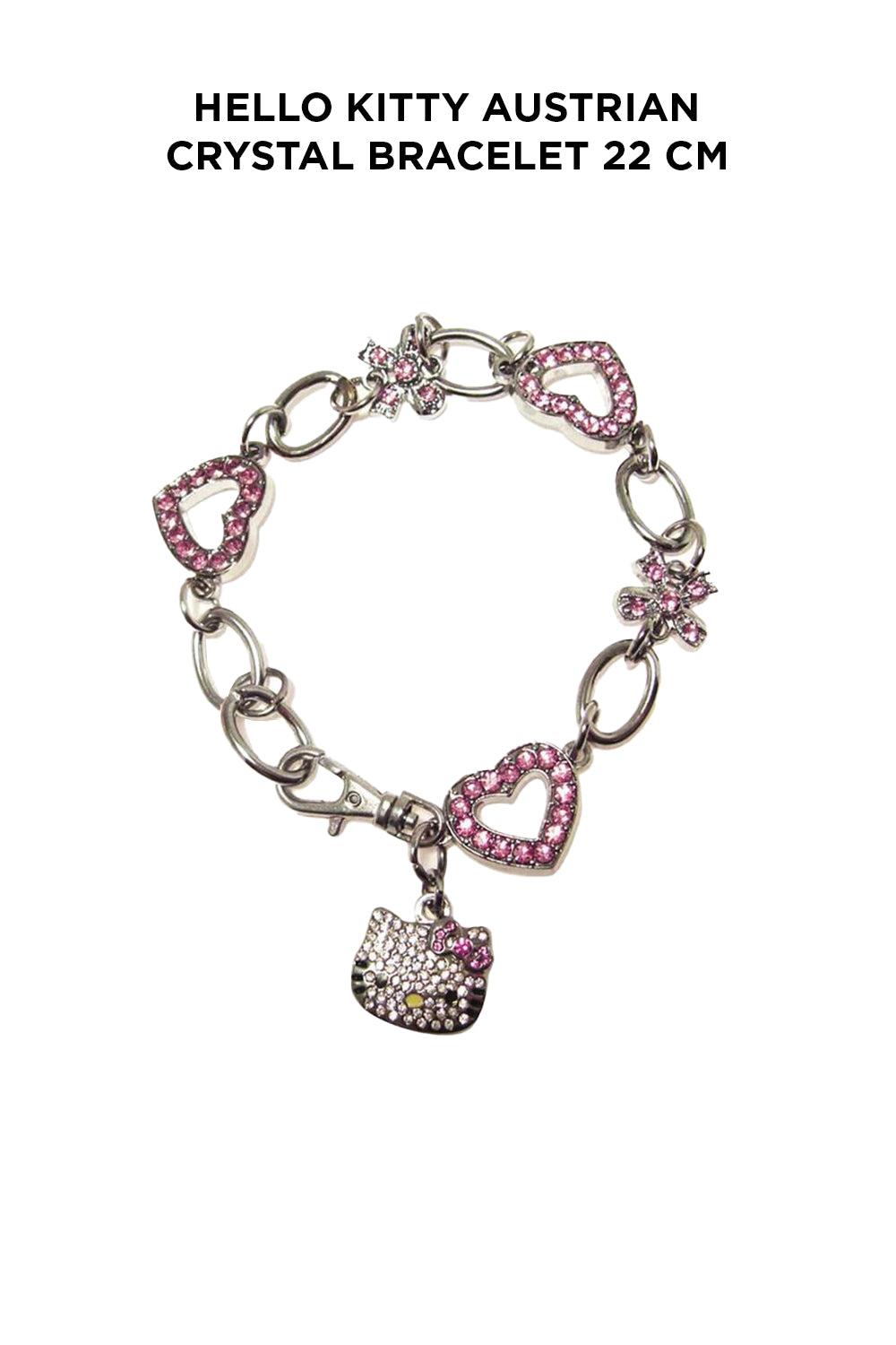 Hello Kitty Austrian Crystal Bracelet 22 cm