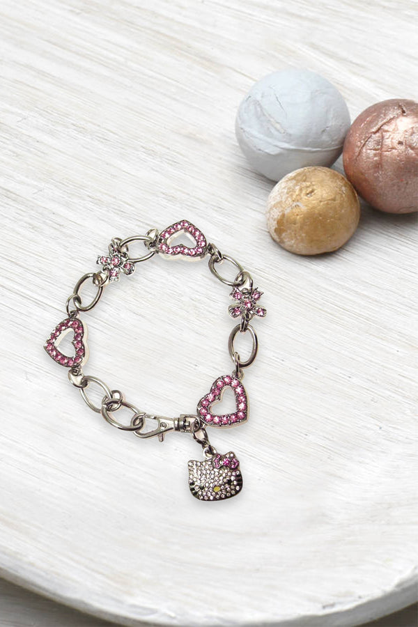 Hello Kitty Austrian Crystal Bracelet 22 cm