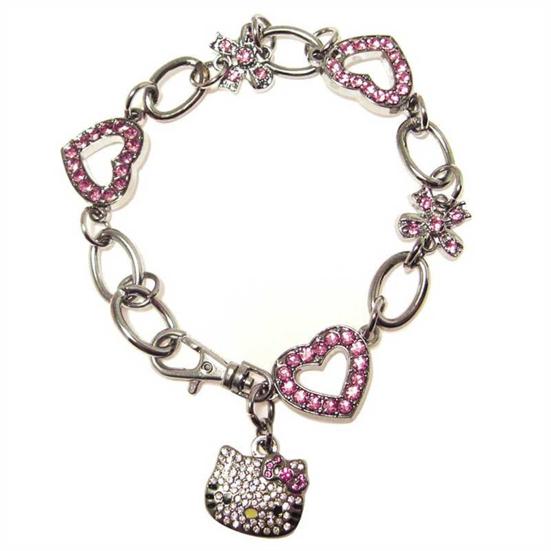 Hello Kitty Austrian Crystal Bracelet 22 cm