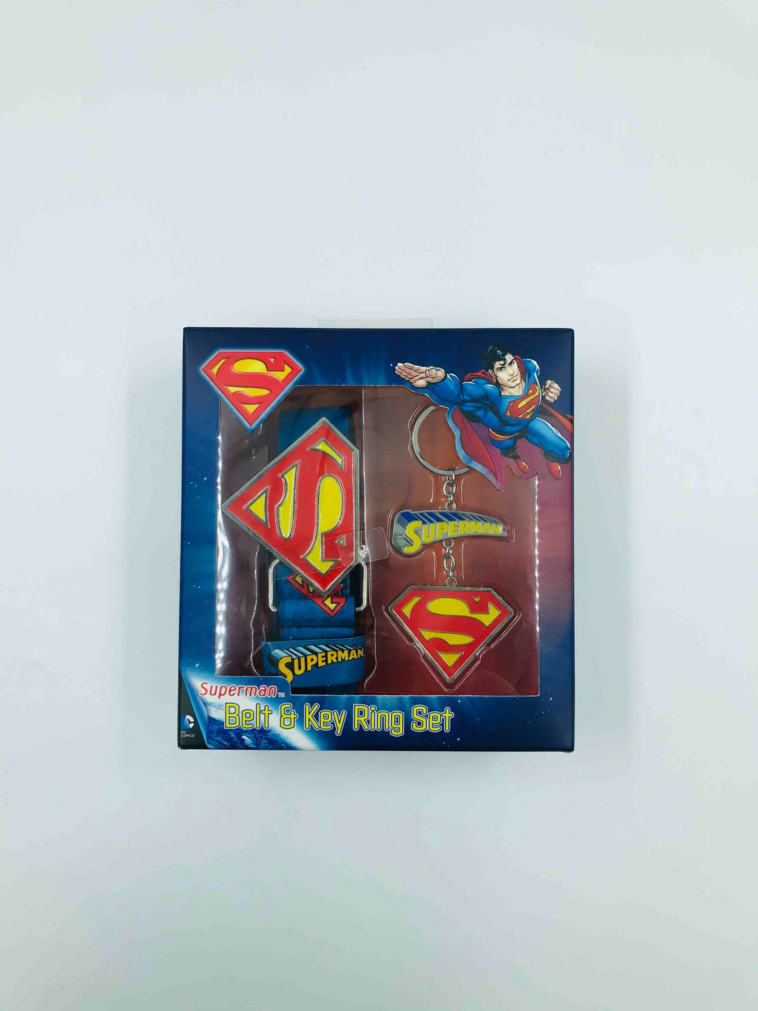 DC Superman Belt & Key Ring Set 7-12yrs