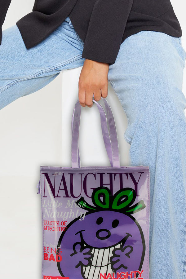 Little Miss Naughty Plastic Tote Shopper Bag