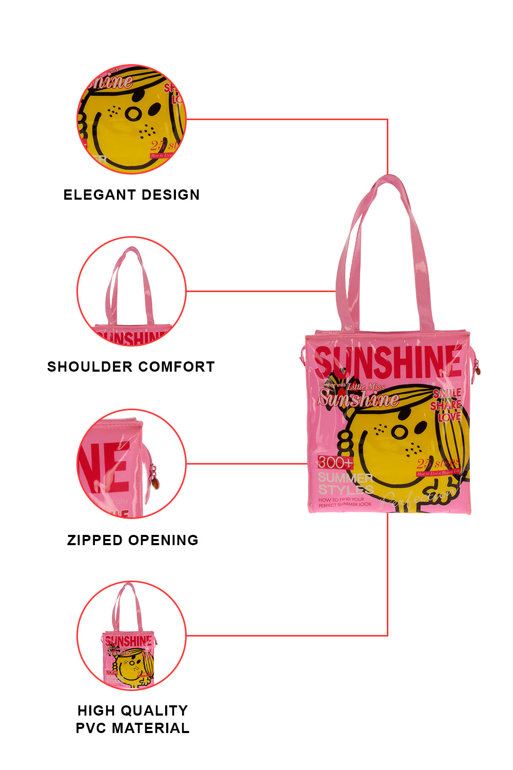 Little Miss Sunshine Plastic Tote Shopper Bag