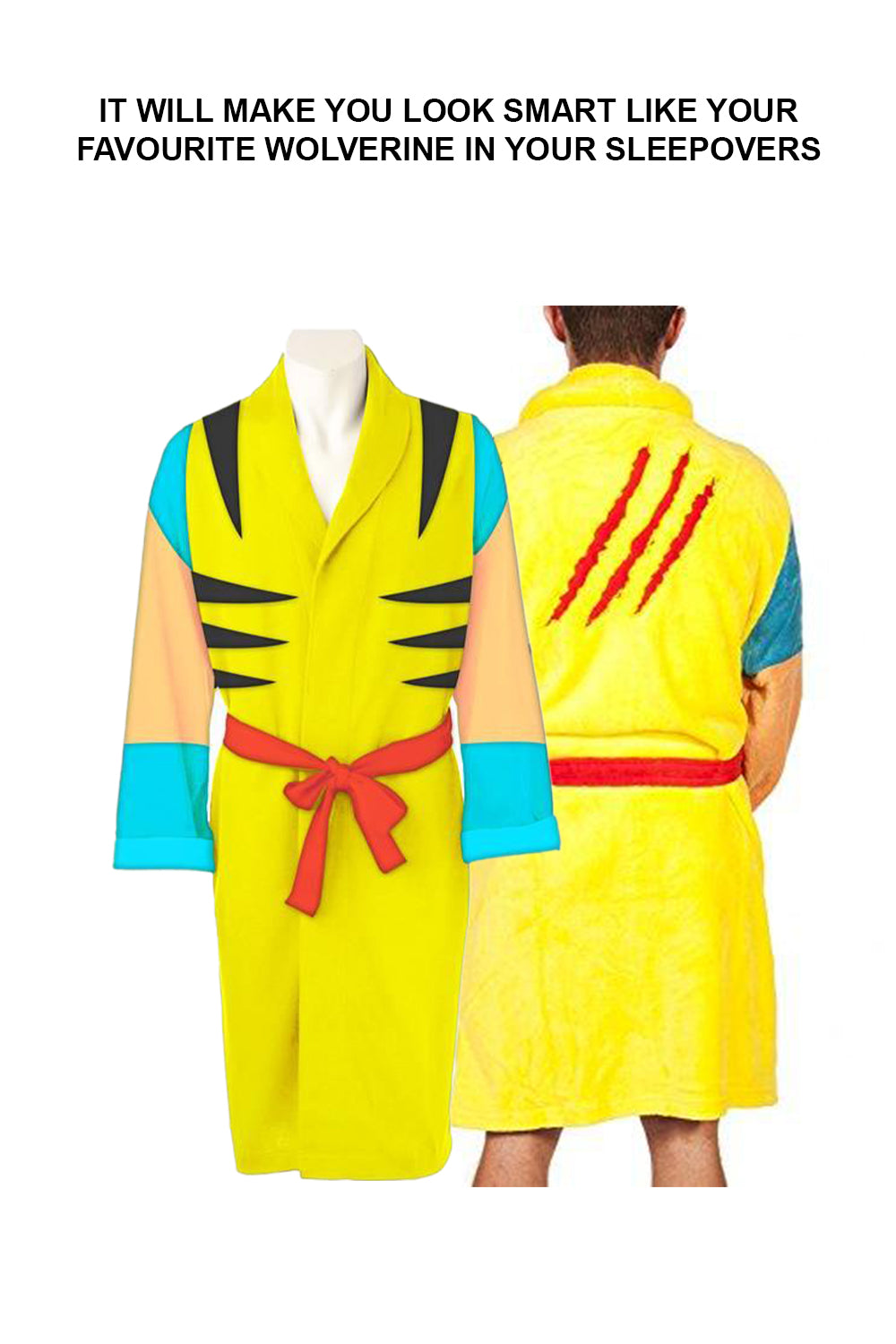 Marvel Wolverine Fleece Bathrobe