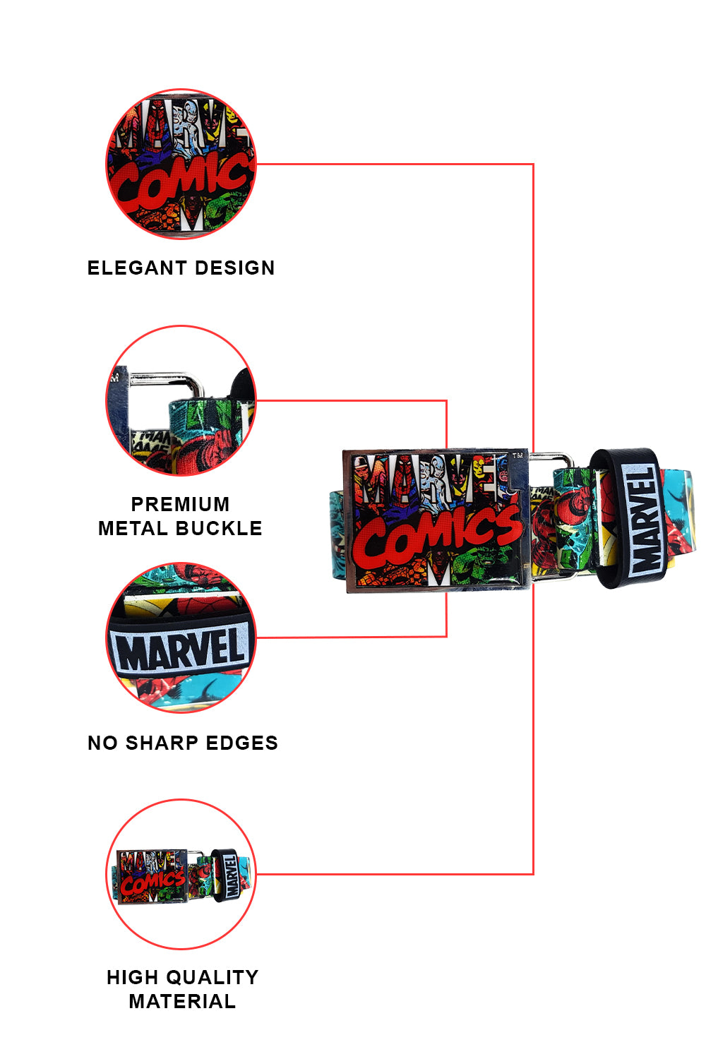 Marvel Superhero Printed Belt