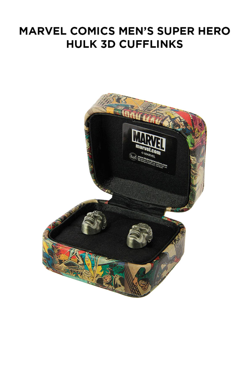 Marvel Comics Men’s Super Hero Hulk 3D Cufflinks with gift box