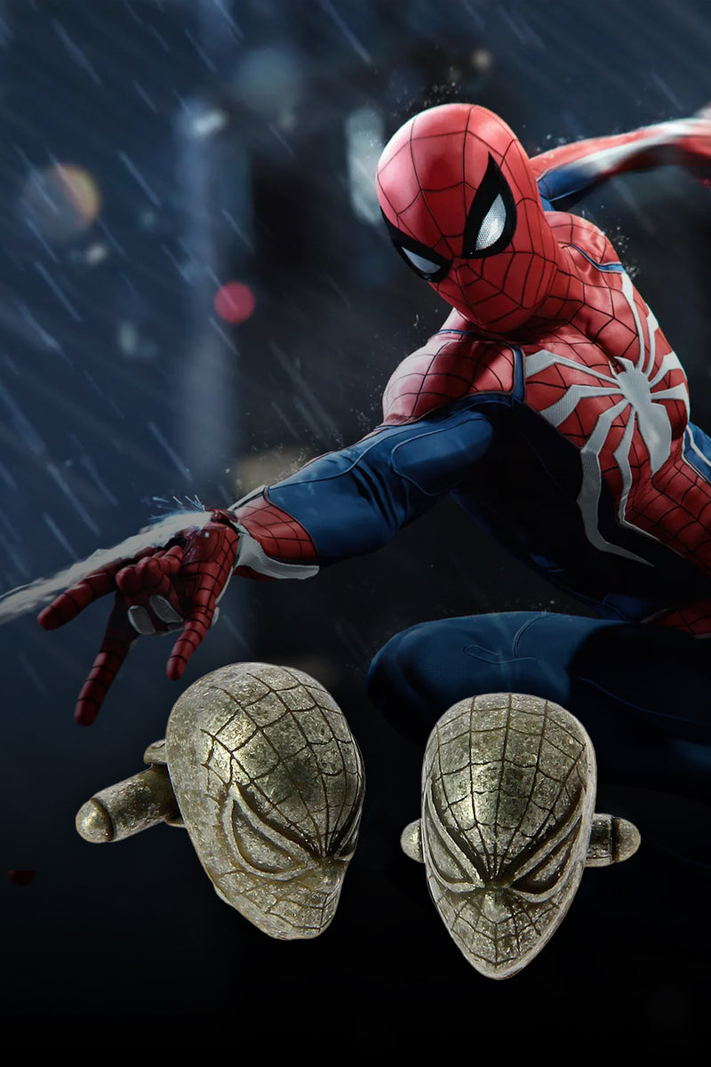 Men's Super Hero Spiderman 3D Cufflinks /Marvel Comics  With Gift Box