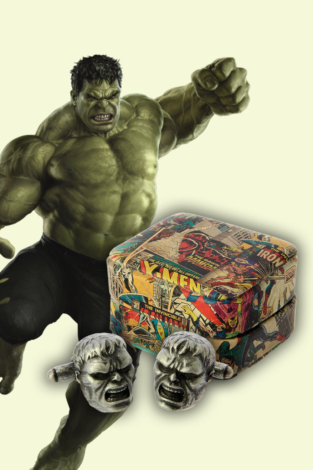 Marvel Comics Men’s Super Hero Hulk 3D Cufflinks with gift box