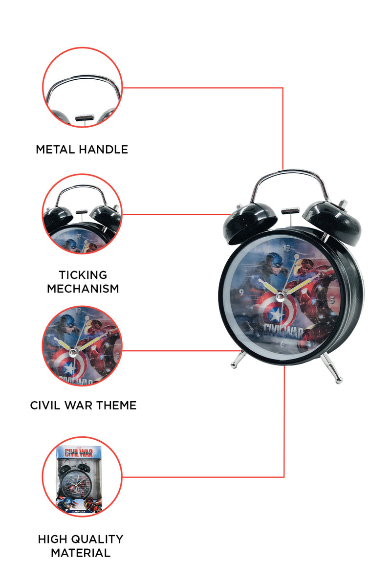 Marvel Civil War Lenticular Alarm Clock
