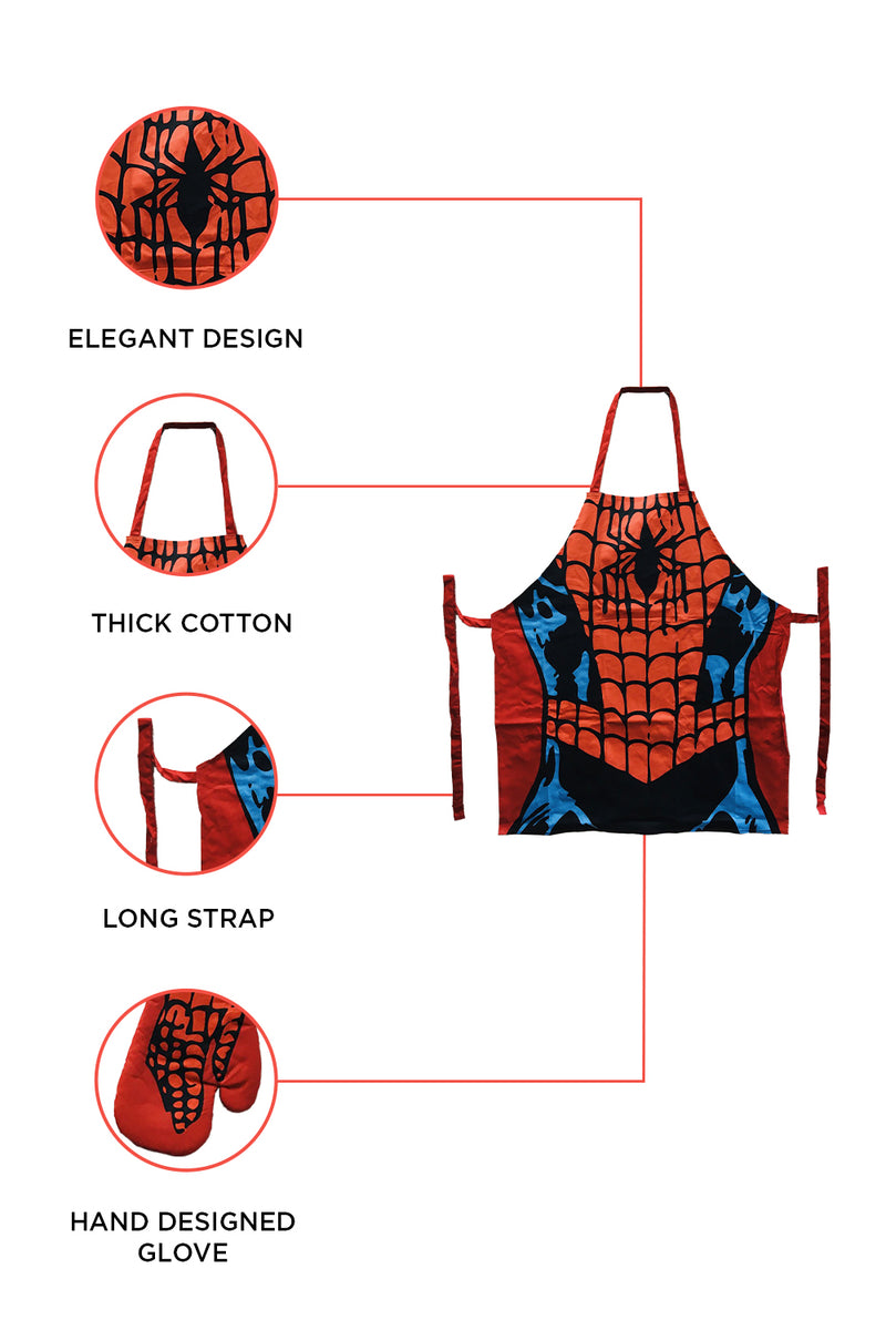 Marvel Spiderman Apron & Oven Glove Set
