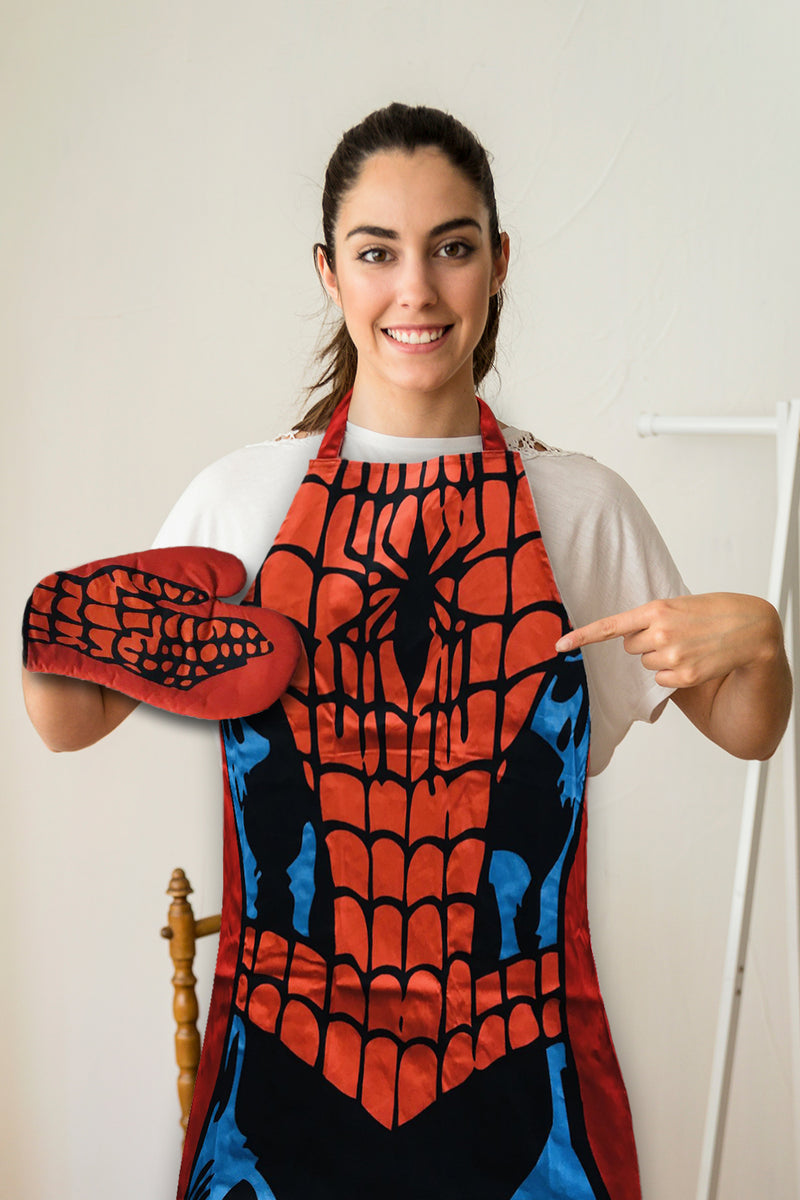 Marvel Spiderman Apron & Oven Glove Set