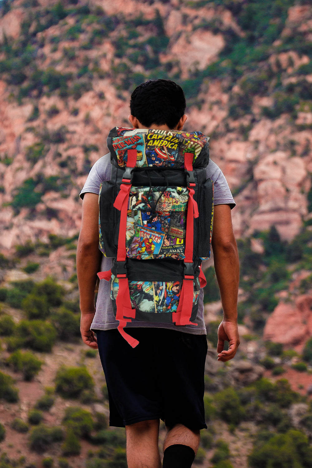 Marvel Retro Comic Red Camping Back Pack