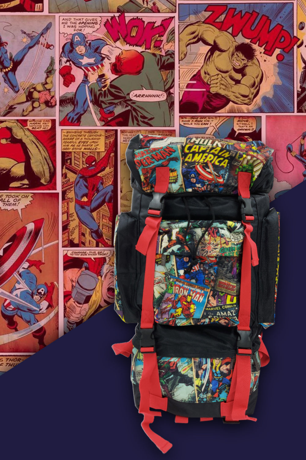 Marvel Retro Comic Red Camping Back Pack