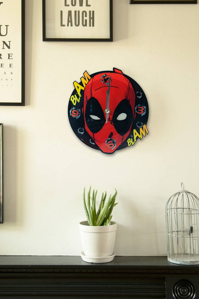 Marvel Deadpool Wall Clock - Acrylic