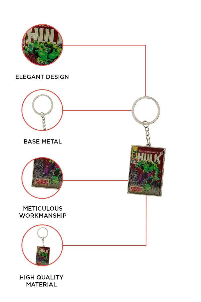 Marvel Comic Close Up Hulk Metal Key Ring