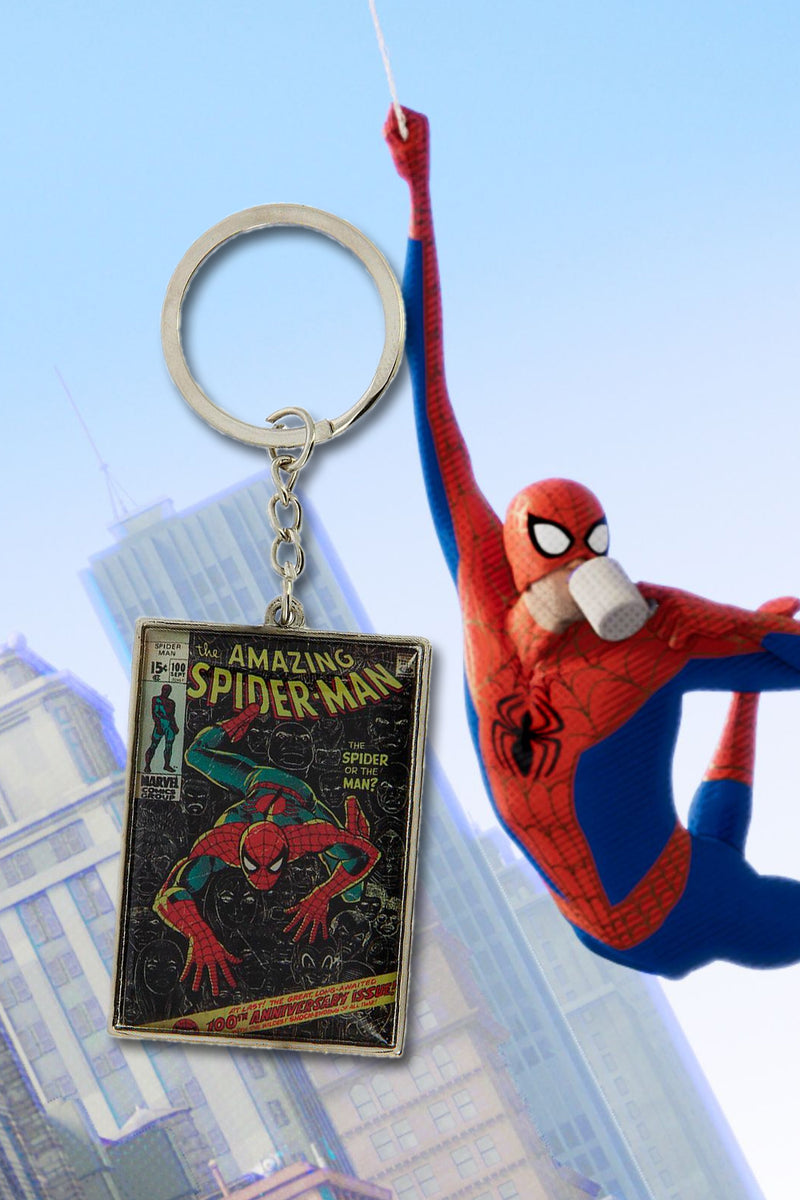 Marvel Comic Close up Spiderman Metal Key Ring