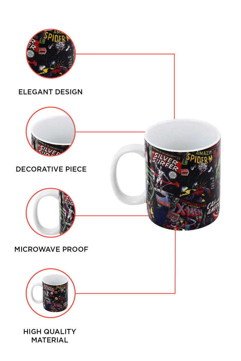 Marvel Comic Black Ceramic Mug