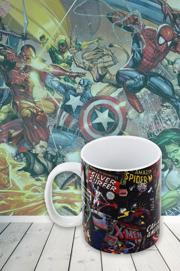 Marvel Comic Black Ceramic Mug