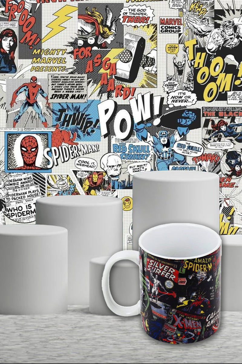 Marvel Comic Black Ceramic Mug