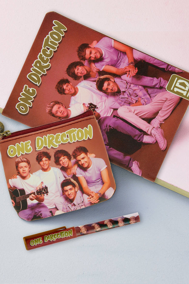 One Direction A5 Notebook, Coin Purse and Pen Set