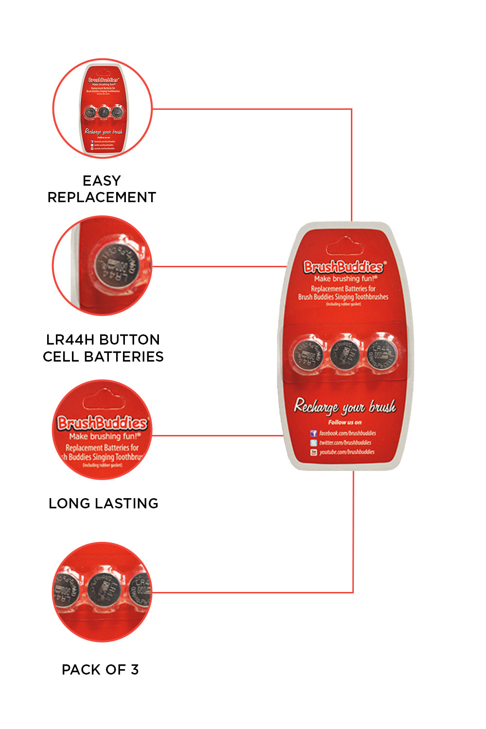 Brush Buddies Replacement Batteries