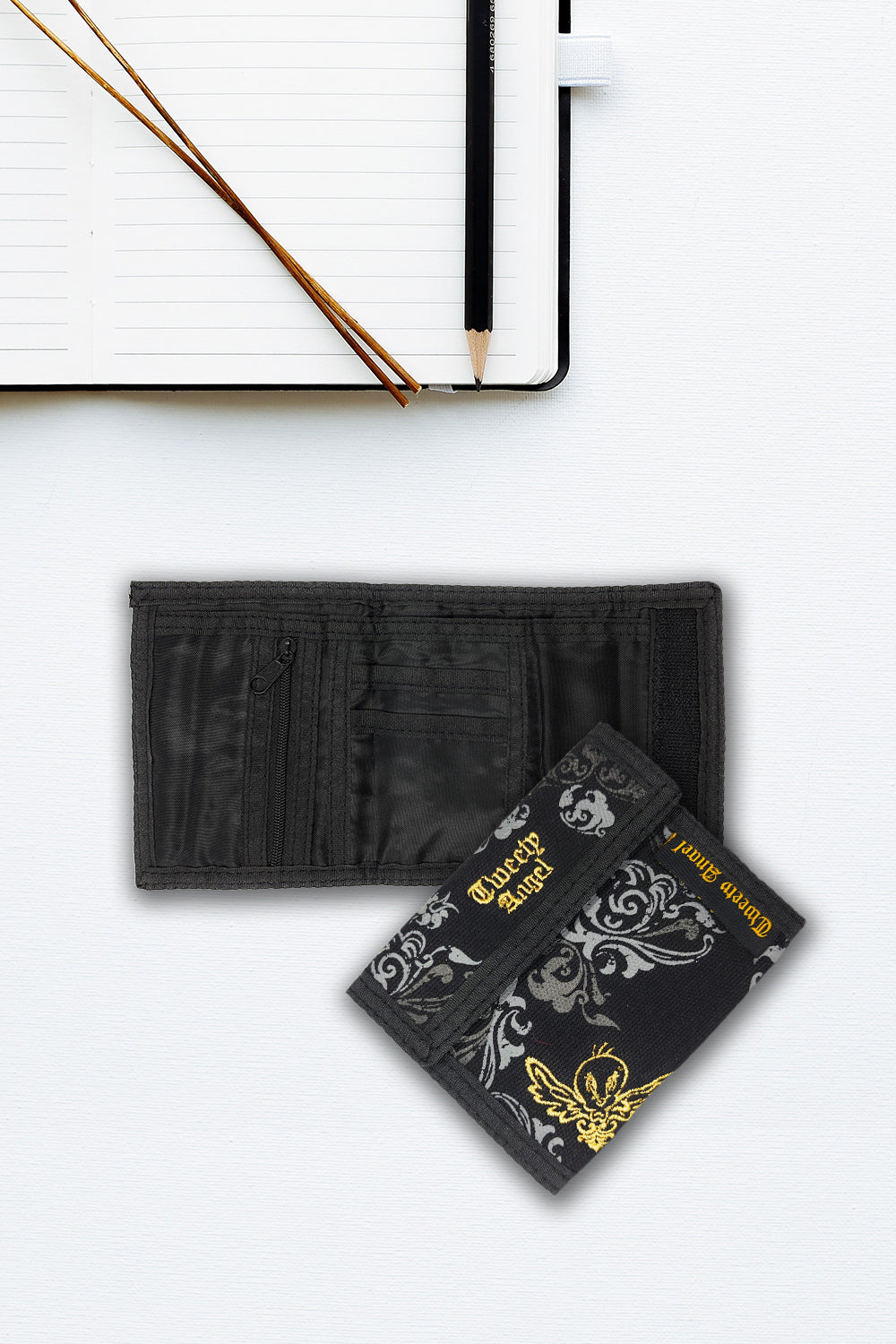 Tweety Angel Black Velcro Wallet