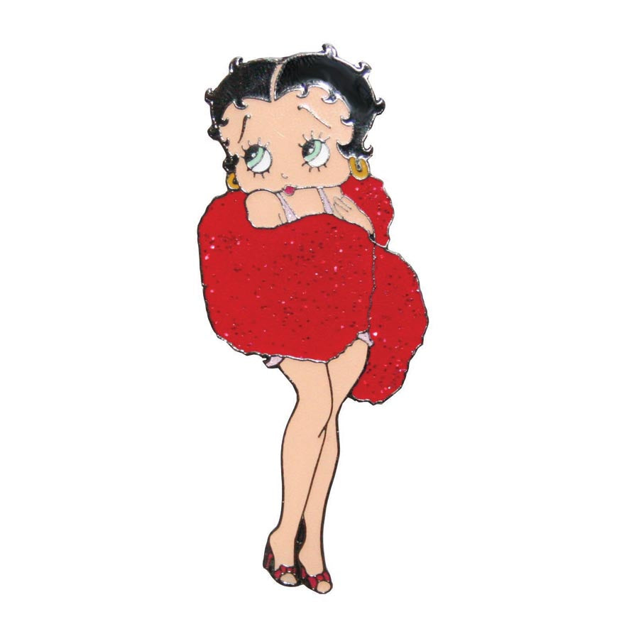 Betty Boop Lapel Pin Winter Wrap