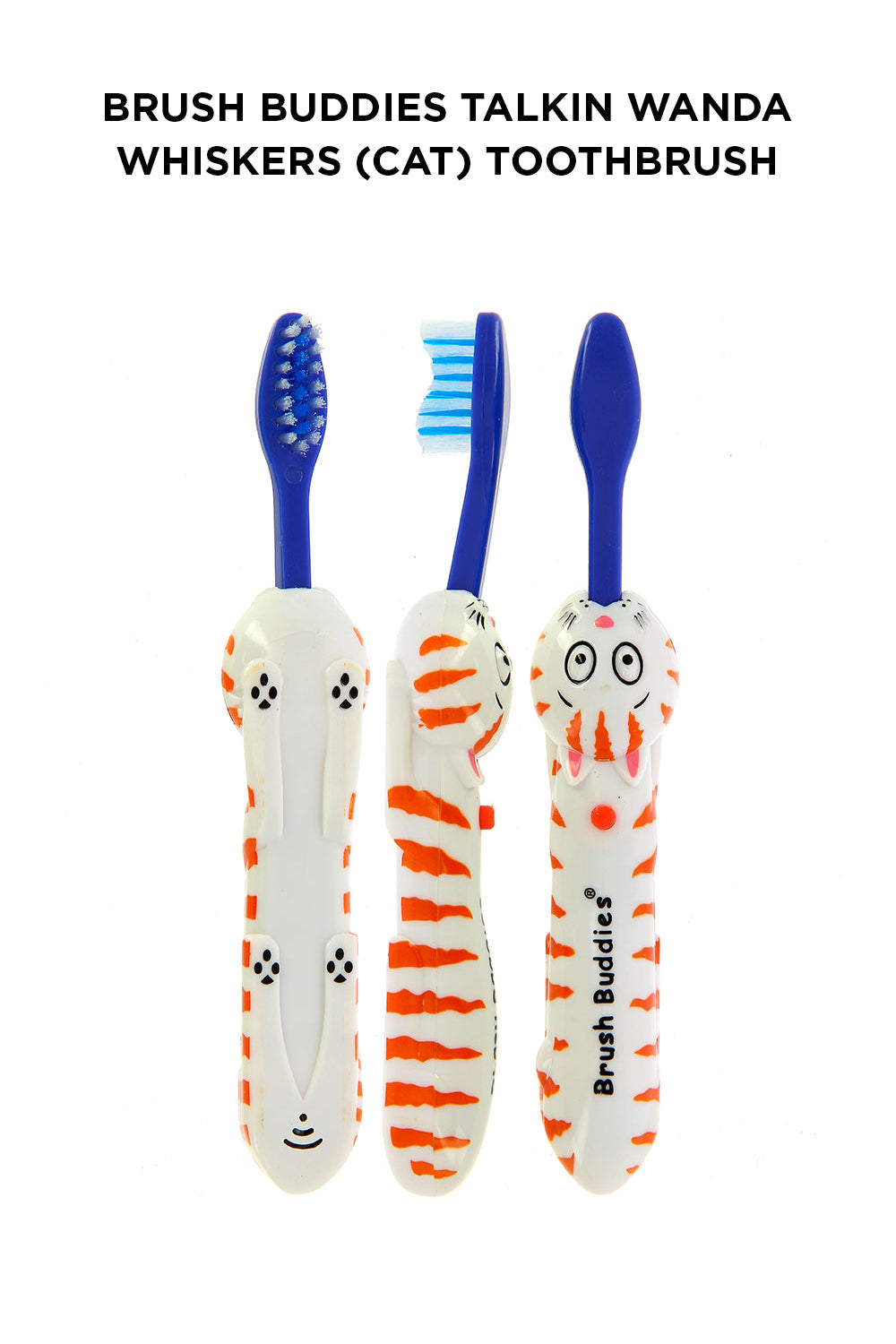 Brush Buddies Talkin Wanda Whiskers (Cat) Toothbrush - Blue