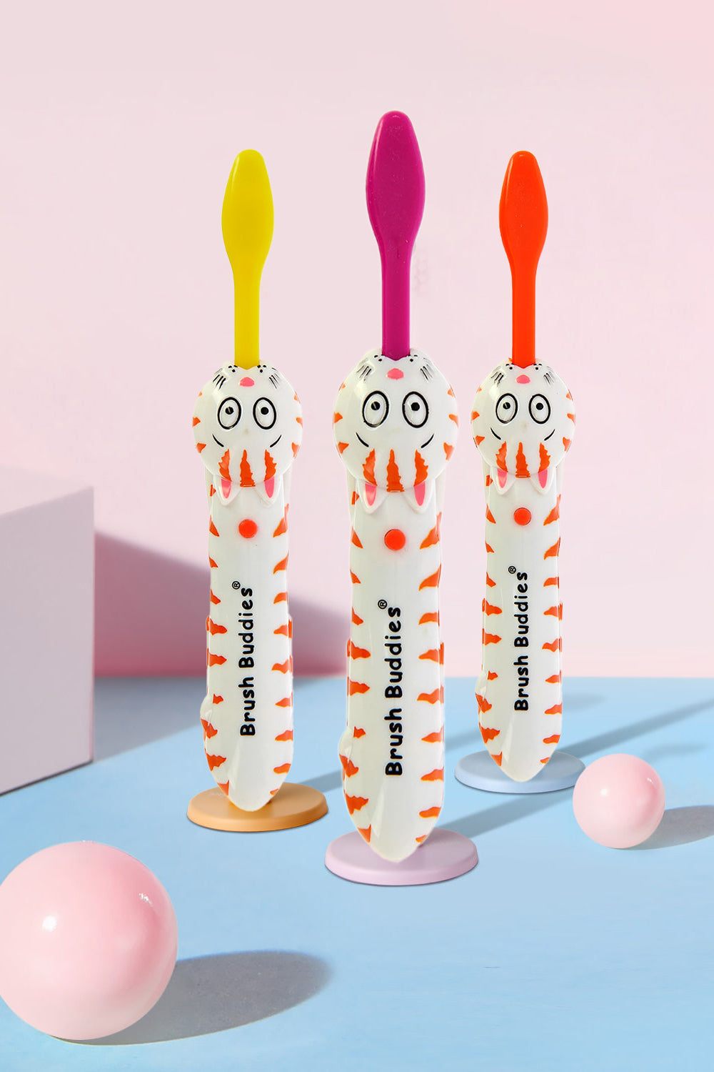 Brush Buddies Talkin Wanda Whiskers (Cat) Toothbrush - Pink