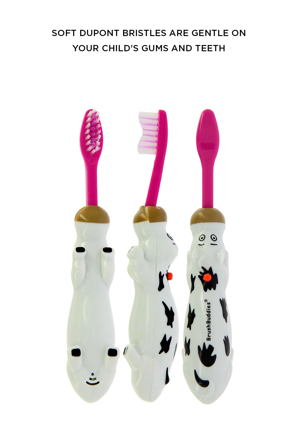 Brush Buddies Talkin Moo Reece (Cow)Toothbrush -Pink