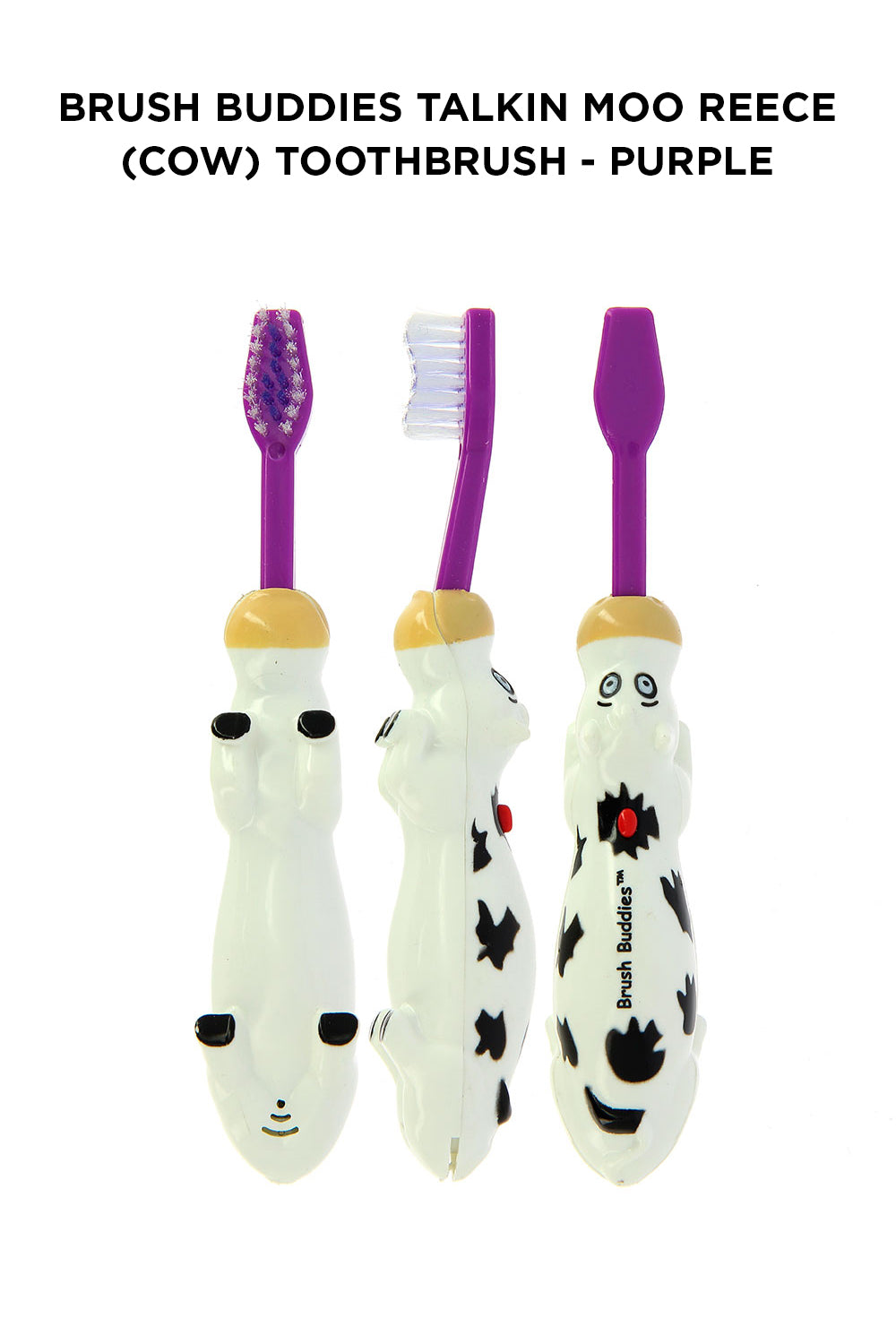 Brush Buddies Talkin Moo Reece (Cow)Toothbrush -Purple