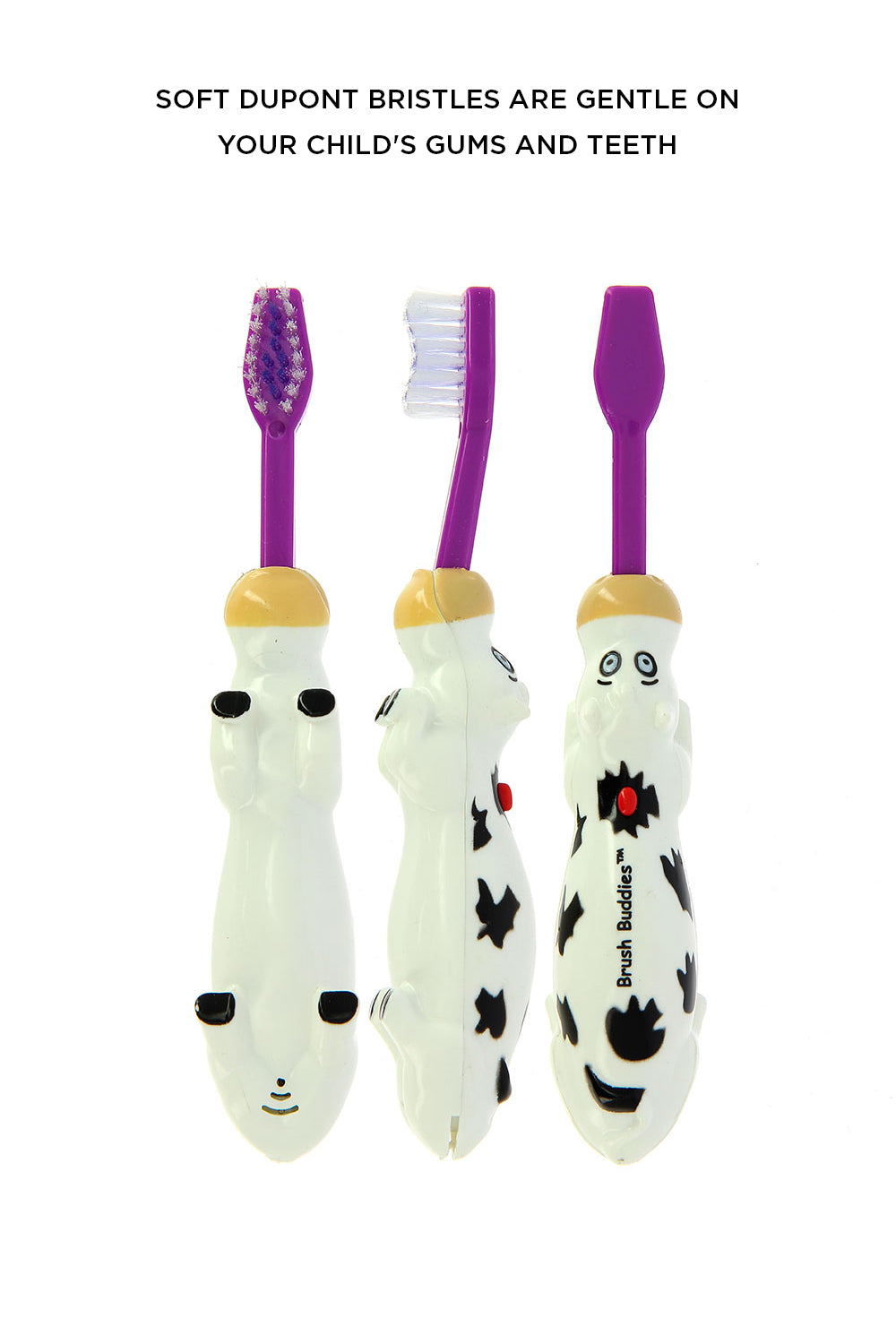 Brush Buddies Talkin Moo Reece (Cow)Toothbrush -Purple