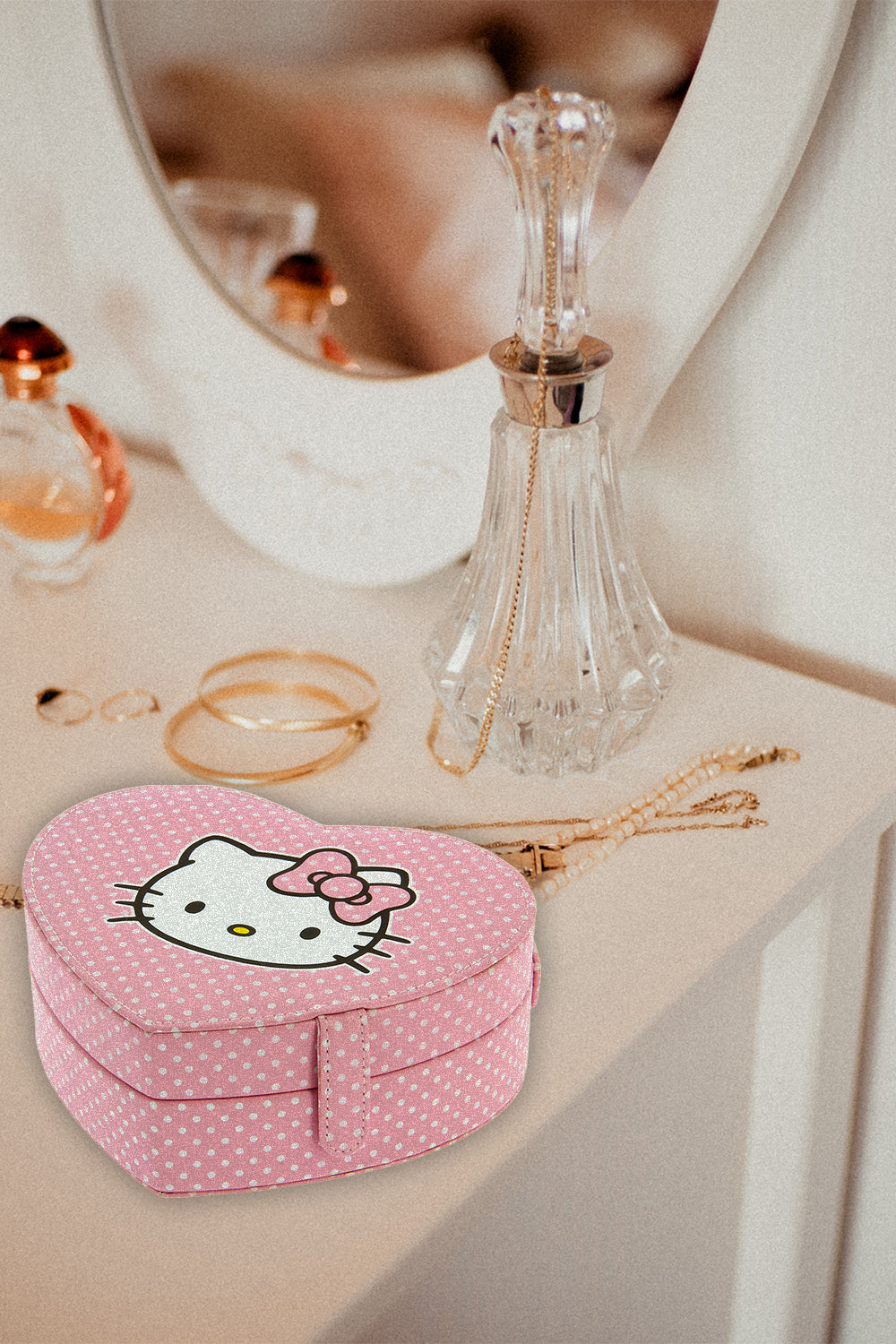 Hello Kitty Pink Heart Jewellery Box