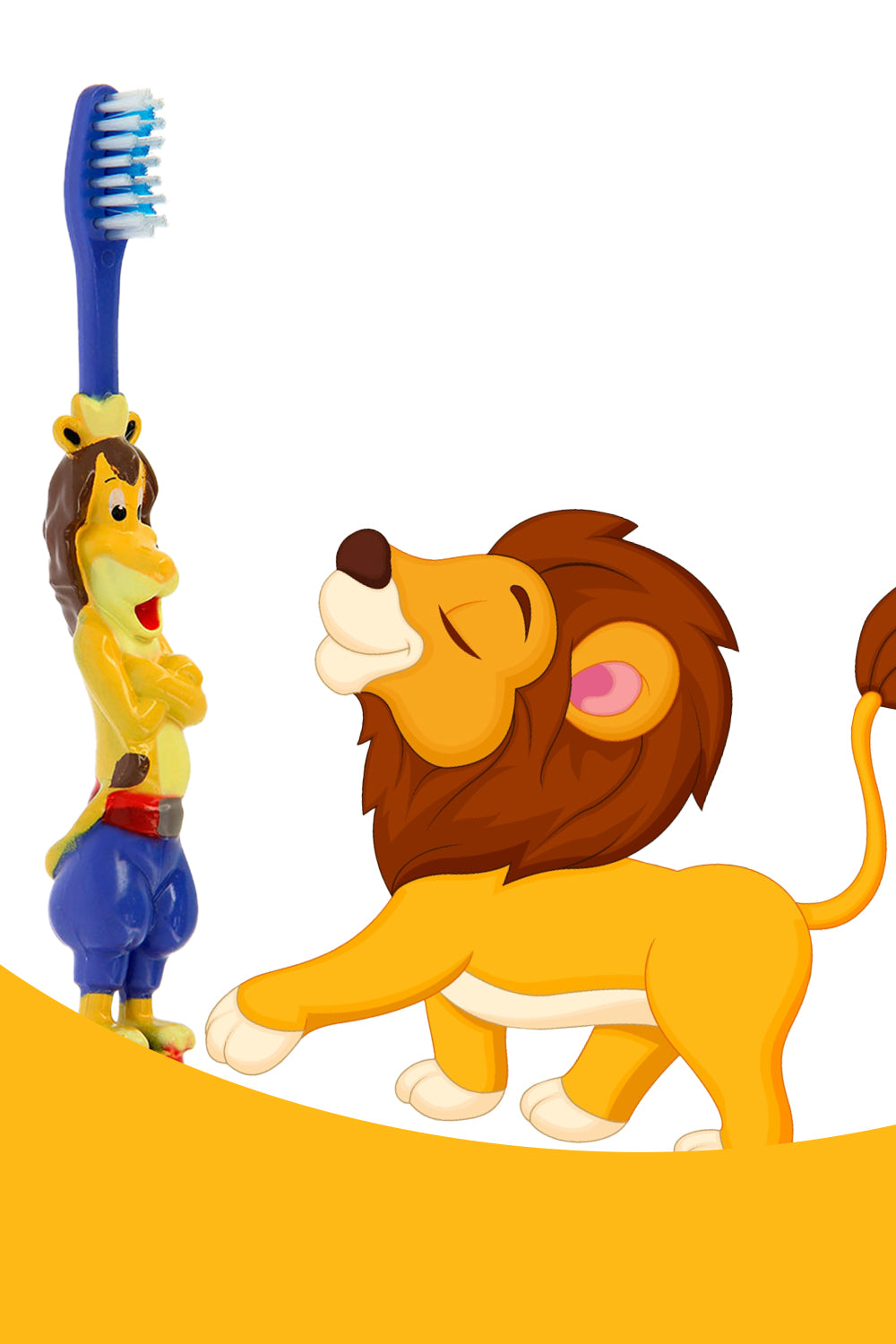 Brush Buddies Stand-in Leo (Lion) Toothbrush- Blue