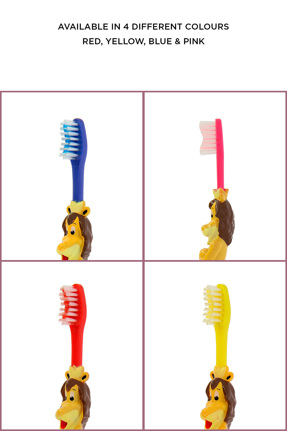 Brush Buddies Stand-in Leo (Lion) Toothbrush- Pink